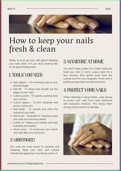 Nail Maintenance Tips, Nail Hygiene Tips, Basic Nail Care, How To Take Care Of Nails At Home, How To Keep Nails Clean, Nail Care Tips At Home, Natural Nail Care Routine, Nail Cleaning Tips, Selfcare Recipes