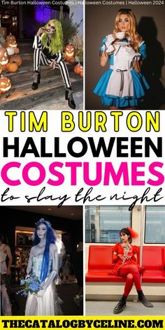 halloween costumes for everyone to wear at the party or in costume contest with text overlay that reads, i'm burton hallowen costumes for every night