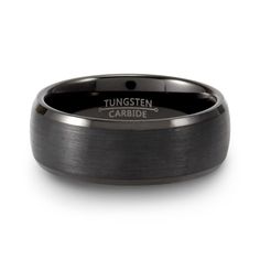 Our Men's Brushed Black Beveled Edge Tungsten Ring is rugged and stylish and the perfect gift for any man. The 8mm black tungsten band features a brushed finish and a beveled edge and can be personalized with an engraving on the inside. Coordinates Jewelry, Black Tungsten, Monogram Jewelry, Cz Stud Earrings, Tungsten Ring, Engraved Jewelry, Beveled Edge, Birthstone Jewelry, Chains Necklace