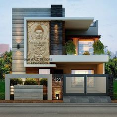 Buddha Elevation Cement Mural Design 3d Mural Art, Wall Building, Mural Art Design, 3d Mural, 3d Wall Painting, Book Crafts Diy, Duplex House Design