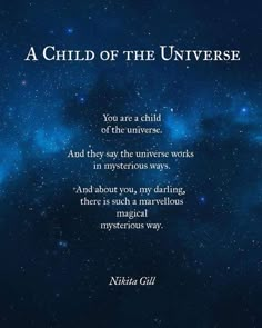 a quote from the book a child of the universe