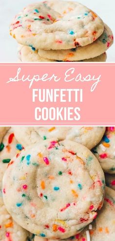 super easy funfetti cookies with sprinkles