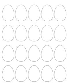 an easter egg pattern is shown in the shape of ovals on a white background