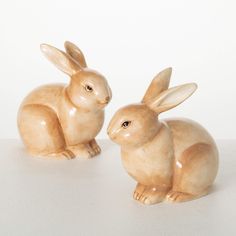 Brown Sitting Bunny Figurines Bunny Figurines, Spring Things, Bunny Figurine, Bird Statues, Ceramic Porcelain, Ceramic Light, Bird Silhouette, Bunny Designs, Seasonal Home Decor