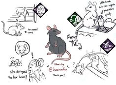 a mouse and some other things that are in the same drawing style, including an image of