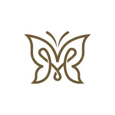 the butterfly logo is shown in brown on a white background, and it appears to be made