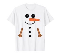 PRICES MAY VARY. Snowmen at halloween or Christmas costume. Novelty snowman fancy dress for snowman lovers. For those that love snowmen, with stick arms and a carrot nose. Lightweight, Classic fit, Double-needle sleeve and bottom hem Snowman Fancy Dress, Snowman Costume, Funny Snowman, Winter T Shirts, Girls Christmas Outfits, Kawaii Christmas, Xmas Tees, Snowman Faces, Snow Outfit