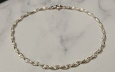 "Sterling Silver Twisted Rope  Bracelet,  Measure 7\" in length.   Pre-owned item in good  condition, consistent with age and wear. This is a pre-owned item not new and therefore it might have small imperfections. All pre-owned items are sold \" as is \". Please see photos as they are part of the description. Display is not included as is used for display purposes only." Silver Adjustable Twisted Bracelets, Silver Rope Chain Bracelet As Gift, Silver Rope Chain Bracelet Gift, Nickel-free Silver Braided Bracelets, Vintage Nickel-free Sterling Silver Bracelet In Antique Silver, Silver Heart Ring, Fine Porcelain, Sterling Silver Heart, Silver Heart