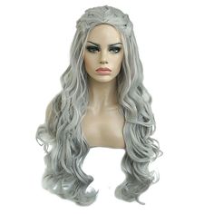 Category:Synthetic Wig; Gender:Women's; Wig Type:Cosplay Wig; Occasion:Daily Wear,Party / Evening,Vacation,Birthday,Cosplay Costumes; Age Group:Adults; Characters:Daenerys Targaryen; Cosplay Works:Game of Thrones; Color Shade:Blonde,Silver,Gray; Hair Material:Synthetic Hair; Cap Construction:Machine Made; Texture:Curly; Length:Long; Features:Soft,Cosplay,Fashion,Comfortable,Fluffy; Heat Resistant:Yes; Listing Date:09/06/2022; Cap Circumference:; Front to Back:; Nape of Neck:; Side to Side Across Targaryen Wig, Daenerys Targaryen Wig, Daenerys Targaryen Dragons, Silver Wig, Targaryen Cosplay, Blonde Silver, Long Wavy Wig, Cosplay Fashion, Vacation Birthday