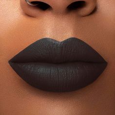 A bold black liquid matte lipstick. Jezebel is the perfect lipstick for even the most virtuous woman to wear. Long-lasting colorNon-Transferable Black Lipstick Look, Fall Lip Color, Lips Painting, Girls Lipstick, Kampala Uganda, Perfect Lipstick, Women Lipstick, Dark Lipstick, Virtuous Woman