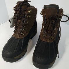 Nwt Woman Or Young Boy, Canyon River Blues Waterproof Duck Boots Black/Brown 9m.. Shipped With Usps Priority Mail. Canyon River, Blue River, Duck Boots, Blue Shoes, Boots Black, Priority Mail, Rain Boots, Black Boots, Bootie Boots