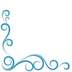 a blue and white logo with swirls on it