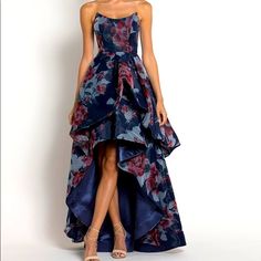 Gorgeous Bariano Strapless High Low Evening Dress!!