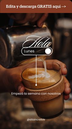 Inicia la semana con estilo con esta plantilla de historia de Instagram "Hola Lunes" para tu cafetería de especialidad. Con un diseño minimalista en beige, esta plantilla es editable y gratuita, sin marcas de agua. Personaliza con tu mensaje y atrae a tus clientes a disfrutar de tu delicioso café. Descárgala directamente desde el enlace y destaca en tus redes sociales. #Cafetería #CaféDeEspecialidad #HolaLunes #PlantillaEditable #Minimalista #Beige #Canva #MarketingDigital Tea Story, Bar Workout, Graphic Design Ads, Insta Posts, Frappe, Instagram Story Ideas, Instagram Feed