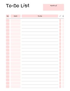 the to do list is shown in pink