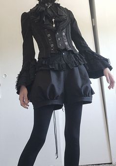 Black Cat Inspired Outfit, Demoncore Outfits, Victorian Outfits Aesthetic, Ouija Fashion, Vkei Clothes, Gothic Ouji Fashion, Aristocrat Fashion, Ouji Style