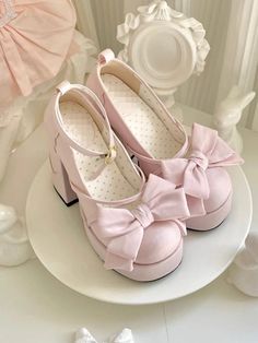 LBSFY - Pink Sweet Lolita Mary Janes Shoes Women Japanese Princess Kawaii High Heels Shoes Female Bow French Vintage Platform Shoes 2024 Size 35=US 4＝Feet length 22.5cm Size 36=US 5＝Feet length 23cm Size 37=US 6 ＝Feet length 23.5cm Size 38=US 7＝Feet length 24cm Size 39=US 8＝Feet length 24.5cm Kawaii High Heels, Vintage Platform Shoes, Japanese Princess, Mary Janes Shoes, Dr Shoes, Estilo Real, Mary Jane Shoes Womens, High Heels Shoes, Sweet Lolita