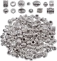 many different types of beads are shown in this image and there is also an assortment of them