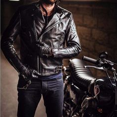 Sometimes it's more about the journey than the destination.  Invictus by Leather Monkeys. Our brand new leather jacket is available now from our online store with worldwide shipping. View here: www.LMUK.co/invictus  View our store here: www.LMUK.co (follow the link in our bio or just Google Leather Monkeys to find our website)  Image by @charles_seguy for @4h10 Guy Motorcycle, Harley Davidson Merchandise, Rocker Look, Cafe Racer Jacket, Riders Jacket, Enjoy The Ride