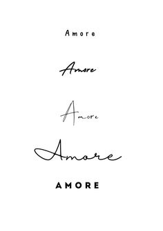 Amore Tattoos For Women, Mon Amour Tattoo, Amor Tattoos For Women, Amore Tattoo Fonts, Marriage Tattoos, Amor Tattoo, Arm Tattoos Drawing, Italian Tattoos, Cute Simple Tattoos