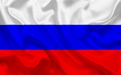 the russian flag is shown in red, white and blue with an orange stripe on it