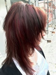 Emo Hair For Women, Dark Red Tips On Brown Hair, Red Tips, Hair Inspiration Long, Dark Red Hair, Dyed Hair Inspiration, Red Copper, Haircuts Straight Hair