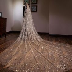 655999959-137 Korean Bride, Beaded Wedding Veils, Gold Glitter Wedding, Long Veil Wedding, Bride Veil, Wedding Bridal Veils, Chapel Veil, Long Veil