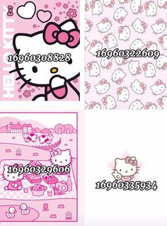 the hello kitty wallpapers are all pink and white