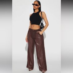 Fashionnova, Size Medium, Never Worn W Tags Two Faced, Cute Birthday Outfits, Leather Pant, Fashion Nova Pants, Faux Leather Pants, Mess Up, Style Profile, Birthday Outfit, Fashion Nova