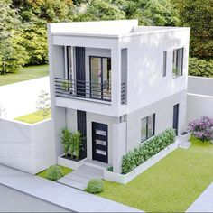 this is an artist's rendering of a modern house in the suburbs of miami