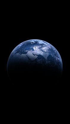 the earth as seen from space with dark background