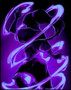 a woman in black and purple is holding a skateboard on her back with neon lights behind her