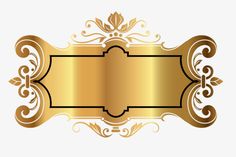 an ornate gold frame on a white background