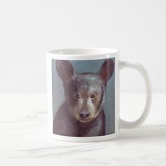 a mug with an image of a bear on it