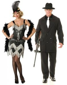 couples halloween costumes Gangster Costumes, Prohibition Party, Funny Couple Costumes, Casino Costumes, Best Couples Costumes, Halloween Parejas, Fancy Dress Ideas, Clever Halloween, Harlem Nights