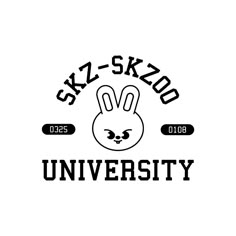 a black and white logo with the words ski - skoo university in front of it