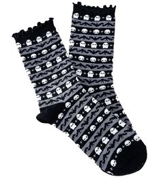 These cute spooky stripe lettuce edge style socks come on a black background! They're women's one size fits all, soft, and stretchy! Made with a cotton/spandex blend and are machine washable (cold setting.) Lettuce Edge Socks, Silly Socks, Newbury Park, Style Socks, Cute Socks, Womens Casual, Cool Socks, Casual Socks, Goth Fashion