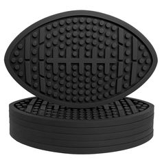 PRICES MAY VARY. SPORT DECOR FOR HOME, KITCHEN AND MAN CAVE: inspired by the most popular sports, this set of coasters is ideal to decorate your spaces, made of food grade silicone in color black. FOOTBALL SHAPE COASTER DESIGN: with a dimension of 4.00 x 6.14 x 0.24 inches, which allows to place on it any type of glasses, bottles, cups, etc., also the drawing that resembles the seams of the ball and the edge of the coaster allows the liquid that falls on the coaster not to spill. HIGH QUALITY MA Football Coasters, Sport Decor, Types Of Glasses, Silicone Coasters, Black Food, Leather Coasters, Entertainment Bar, Superhero Wallpaper, Sports Decorations