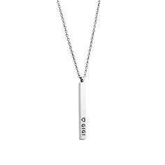 PRICES MAY VARY. ❤️Material--This long vertical bar necklace is made of 316L stainless steel, stronger and more durable, will never fade, rust, tarnish, corrode, stain, never turn skin green. ❤️Dimensions: Bar measure 30 mm tall and 3 mm wide and 3 mm thick and includes 45 cm chain + 5 cm Extension . Color: Rose Gold, Silver. ❤️This long vertical bar necklace makes the perfect gift for Gigi Mimi or Grandma! She will love receiving and wearing it. What an adorable way for her to carry her loved o Bar Necklaces, Gifts For Grandma, Vertical Bar Necklace, Birthday Gifts For Grandma, Silver Bar Necklace, Engraved Pendant, Vertical Bar, Christmas Packaging, Grandma Gift