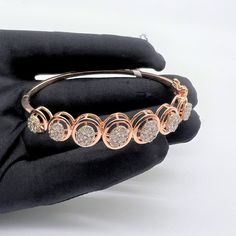 14k Rose Gold Bracelet / Diamond Bracelet / Gold Diamond  Bracelet / Oval Shape Bracelet / Openable Diamond Bracelet / Bracelet / Solid 14k Rose gold 1.73Ct IJSI diamond Clarity Bracelet  for woman and girl  best gift for wedding , anniversary Specifications:  * Item Code: VDSBR076/LBR0017 * Metal: 14K Solid Rose Gold  * Diamond: 100% Genuine Diamond  * Diamond Weight: 1.73 Ct * Diamond Clarity: GH-VSSI * Diamonds Cut: Brilliant Cut (Excellent Cut)  NOTE : according to bangle sizes diamond Ct. will also have variation . We truly hope our rings will be the corner stone for your eternal bond and for your everlasting love! Personalization Available as per your request. We are happy to offer custom designs. Please contact us to create something really special and unique for you. Normally, the Oval Rose Gold Bracelet As Gift, Oval Rose Gold Bracelet For Gift, Rose Gold Oval Bracelet Gift, Rose Gold Round Bangle In Fine Jewelry Style, Luxury Oval Rose Gold Bracelets, Rose Gold Round Diamond Jubilee Bracelet, Rose Gold Oval Bracelet For Formal Occasions, Luxury Rose Gold Oval Bracelets, Formal Rose Gold Oval Bracelet