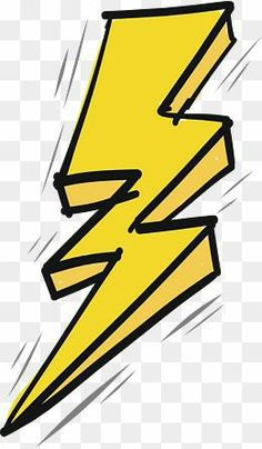 a yellow lightning bolt on a white background