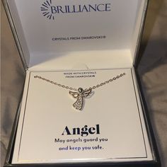 Brand New Angel Necklace Never Been Out Of The Box, And Fine Silver Plated. Angel Guard, Angel Necklace, Jewelry Silver, Fine Silver, The Box, Womens Jewelry Necklace, Silver Plate, Silver Plated, Silver Jewelry