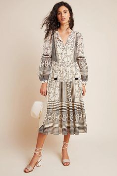 Anthropologie Fashion, Wonderful Weekend, Tiered Midi Dress, Striped Maxi Dresses, House Dress, Tiered Maxi Dress, Anthropologie Dress, Unique Dresses, Tiered Dress