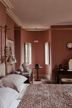 Max Rollitt Interiors bedroom with antique furniture Max Rollitt, Villa Bedroom, All Shall Be Well, Villa Interior Design, Villa Interior, Romantic Bedroom Decor, Bedroom Red, Pretty Bedroom, Architecture And Design