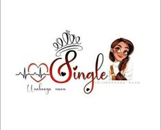 the logo for single with a woman's face and crown on top of it