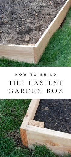 how to build the easyest garden box for your backyard or yard in less than 10 minutes