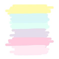 pastel colors on white background