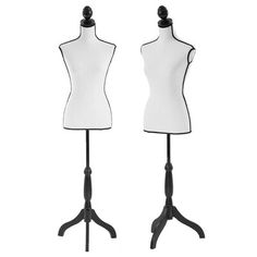 The mannequin for sewing features a torso, stainless steel tube, and wooden tripod - a functional but graceful model to display your clothes. The mannequin stretched-cotton jersey cover feels soft and comfortable; the combination of stainless tube and wooden base ensures its stability while it can support heavy clothes such as evening dresses and wedding gowns. FDW Color: Black/Cream | FDW Mannequin 67" H x 34.6" W x 15.75" D Dress Form 66.98 H x 5.0 W x 2.0 D in Black / Cream | 66.98" H X 5" W Diy Manican Form, Tabletop Dress Form, Adjustable Sewing Mannequin, Mannequin Pattern Body Forms, Adjustable Mannequin, Stainless Steel Tubing, Dress Form, Wooden Base, Black Cream