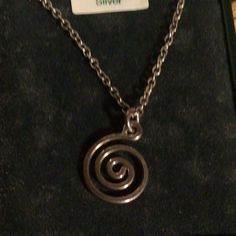 20” Sterling Chain With Spiral Pendant Approximate 3/4” Dia. New In Gift Box From Ireland Spiral Jewelry, Spiral Pendant, Spiral Necklace, Christmas Jewelry, Christmas List, Jewelry Inspiration, Womens Jewelry Necklace, Craft Ideas, Gift Box