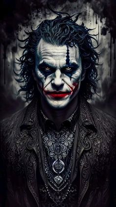 the dark knight joker as portrayed in an illustration by mark taylor, who has been drawn on